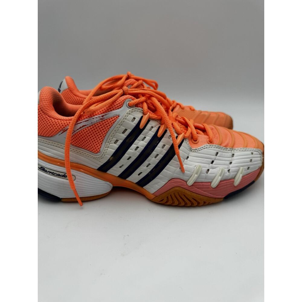 Adidas Men’s Tennis Court Shoes Size 9.5 Orange White M29487 - Picture 3 of 6